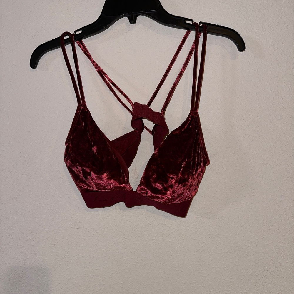 Red velvet bra